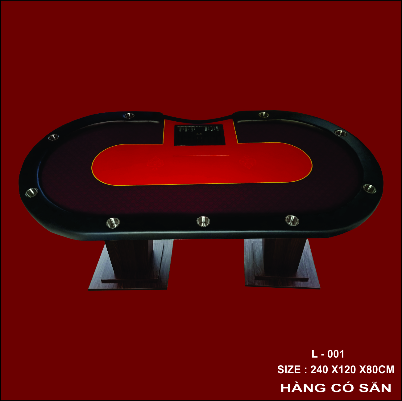 bàn poker L - 001
